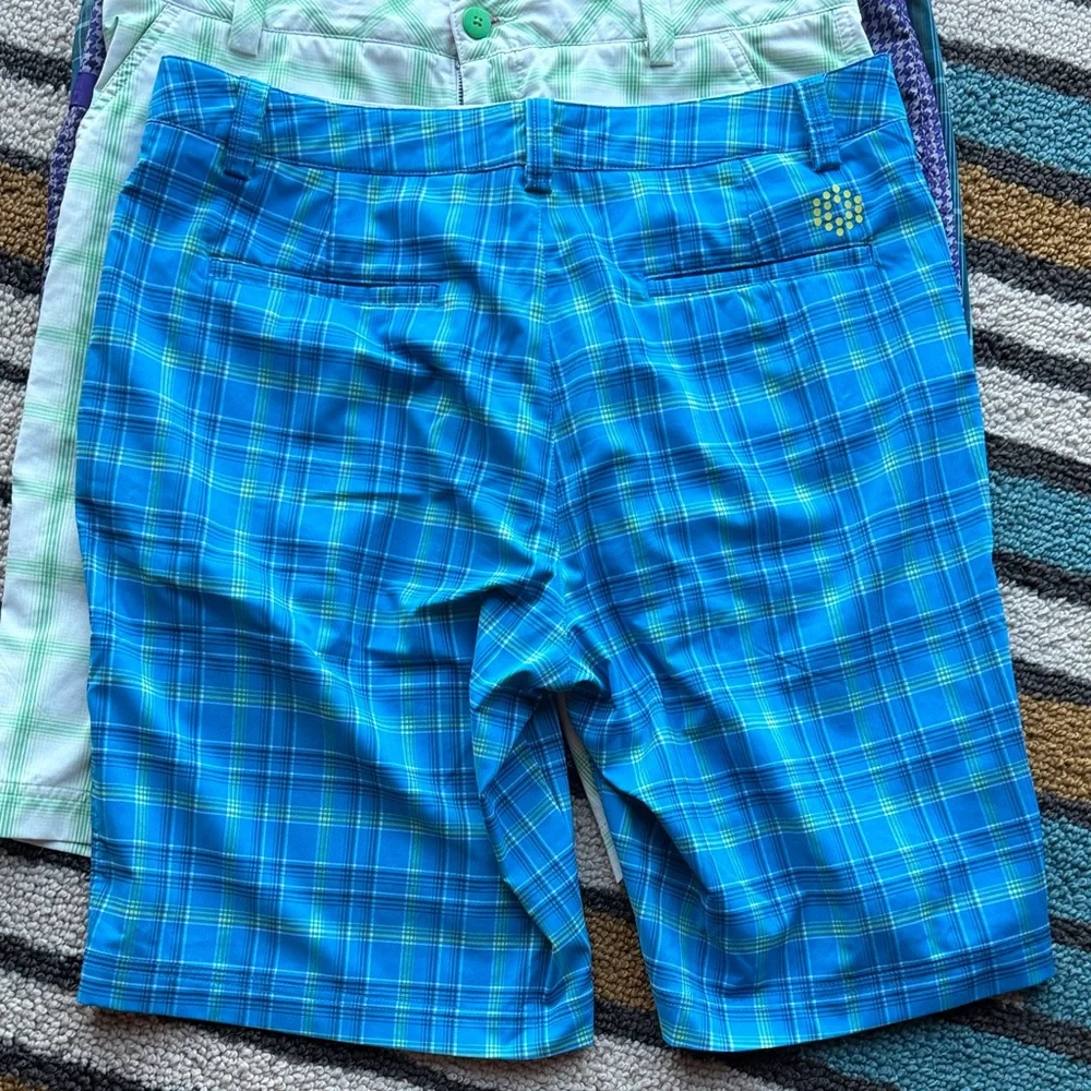 Puma Plaid Golf Shorts -bundle of 4 pairs, size 34 waist - Picture 3 of 11